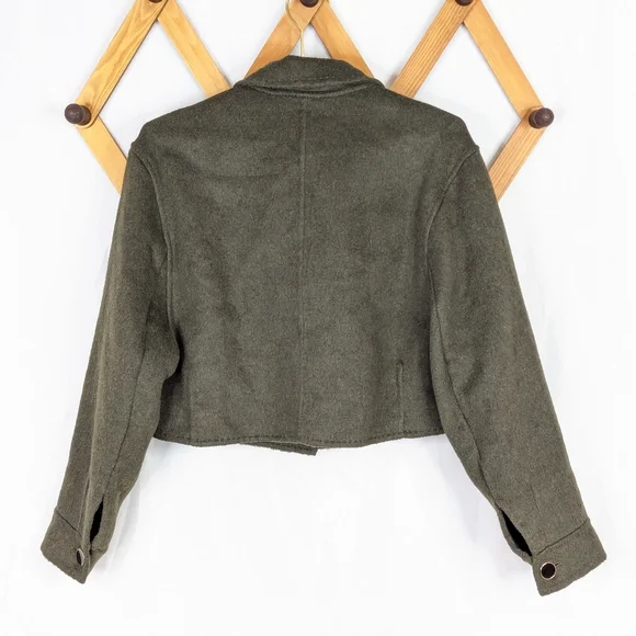 House Of Harlow Cropped Wool Blend Jacket Coat - Size Small - Picture 3 of 8